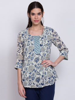Biba - Multicolor Printed Short Kurti