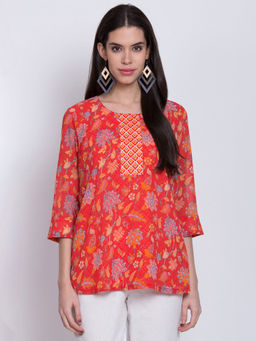 Biba - Red Floral Tunic