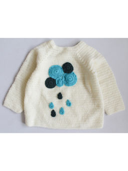 Woonie - Handmade Unisex Cloud Applique Pullover For Kids