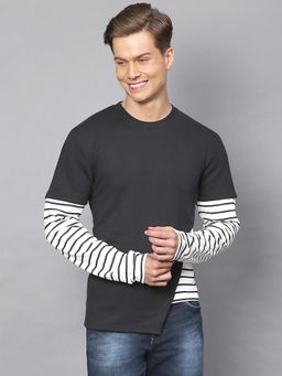 Campus Sutra - Men Striped Full Sleeve Stylish Casual Sweatshirt