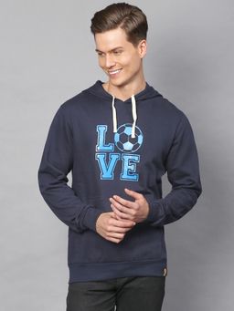 Campus Sutra - Men Printed Full Sleeve Stylish Casual Hooded Sweatshirt