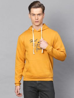 Campus Sutra - Men Printed Full Sleeve Stylish Casual Hooded Sweatshirt