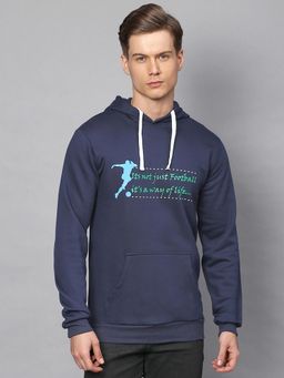 Campus Sutra - Men Printed Full Sleeve Stylish Casual Hooded Sweatshirt