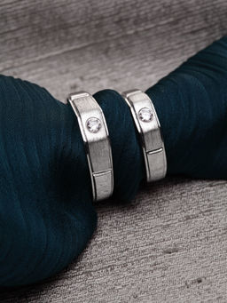 CLARA - Pure 925 Sterling Silver Rocco Adjustable Couple Band Gift for Men and Women