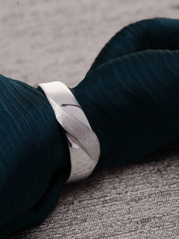 CLARA - Pure 925 Sterling Silver Wave Adjustable Ring Gift for Men