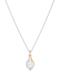 CLARA - 92.5 Sterling Silver Real Pearl Pendant With Chain