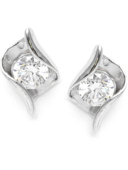 CLARA - Silver Swarovski Zirconia BIS Hallmarked 92.5 Sterling Silver Mia Solitaire Earring