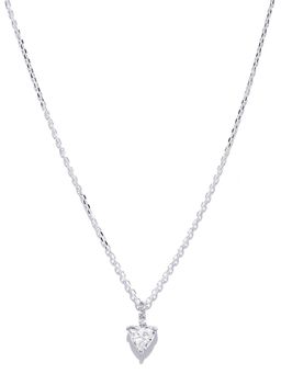 CLARA - 92.5 Sterling Silver Trillion Solitaire Pendant Chain