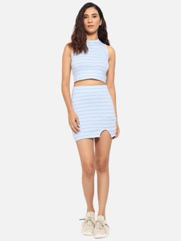 Trend Arrest - Blue Stripe Co-ord (set Of 2)