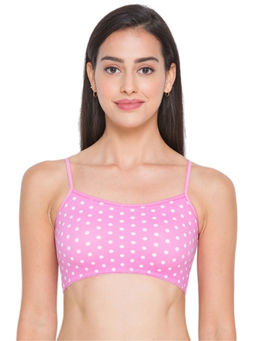 Candyskin - Beginners Polka dot Full Coverage Bra - Pink (S/M)