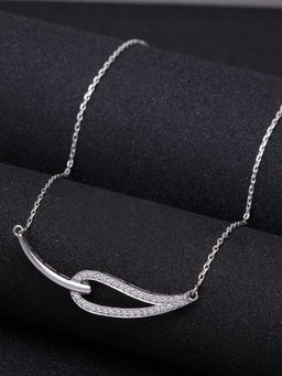 CLARA - Sterling Silver Rhodium Plated Stella Pendant Necklace with Chain Gift for Women and Girls