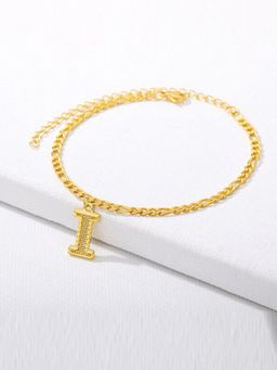 Jewels Galaxy - Jewellery For Women Gold Plated Alphabetical I Anklet Cum Bracelet