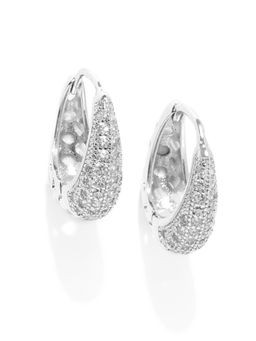 Jewels Galaxy - Exquisite Zircon Silver Plated Plushy Drop Earrings
