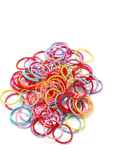Jewels Galaxy - Adorable Multi-Color Rubber Band For Women (Pack of 100)