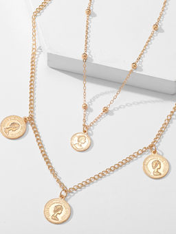 Jewels Galaxy - Gold Plated Layered Necklace