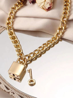 Jewels Galaxy - Gold-Toned Gold Plated Layered Necklace