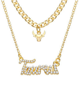 Jewels Galaxy - Jewellery For Women Gold Plated Taurus Layered Necklace