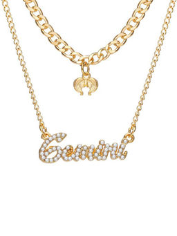 Jewels Galaxy - Jewellery For Women Gold Plated Gemini Layered Necklace