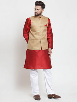 NEUDIS - Brown Woven Nehru Jacket