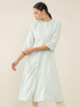 Soch - Sap Green Cotton Blend Kurta