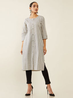 Soch - Off White Cotton Kurta