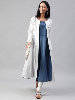 Soch - Navy Blue Solid Kurta