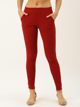 Soch - Red Solid Pant