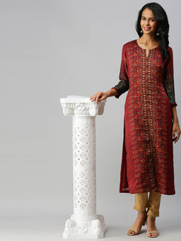 Soch - Red Pure Georgette Printed Kurti