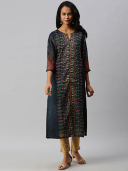 Soch - Green Pure Georgette Printed Kurti
