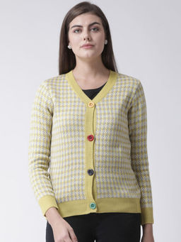Club York - Yellow Checks Cardigan