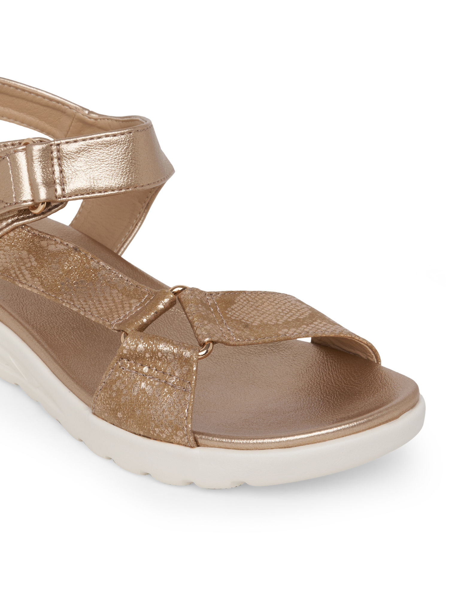 Buy CERIZ Zoe Rose Gold Comfort Sandals 