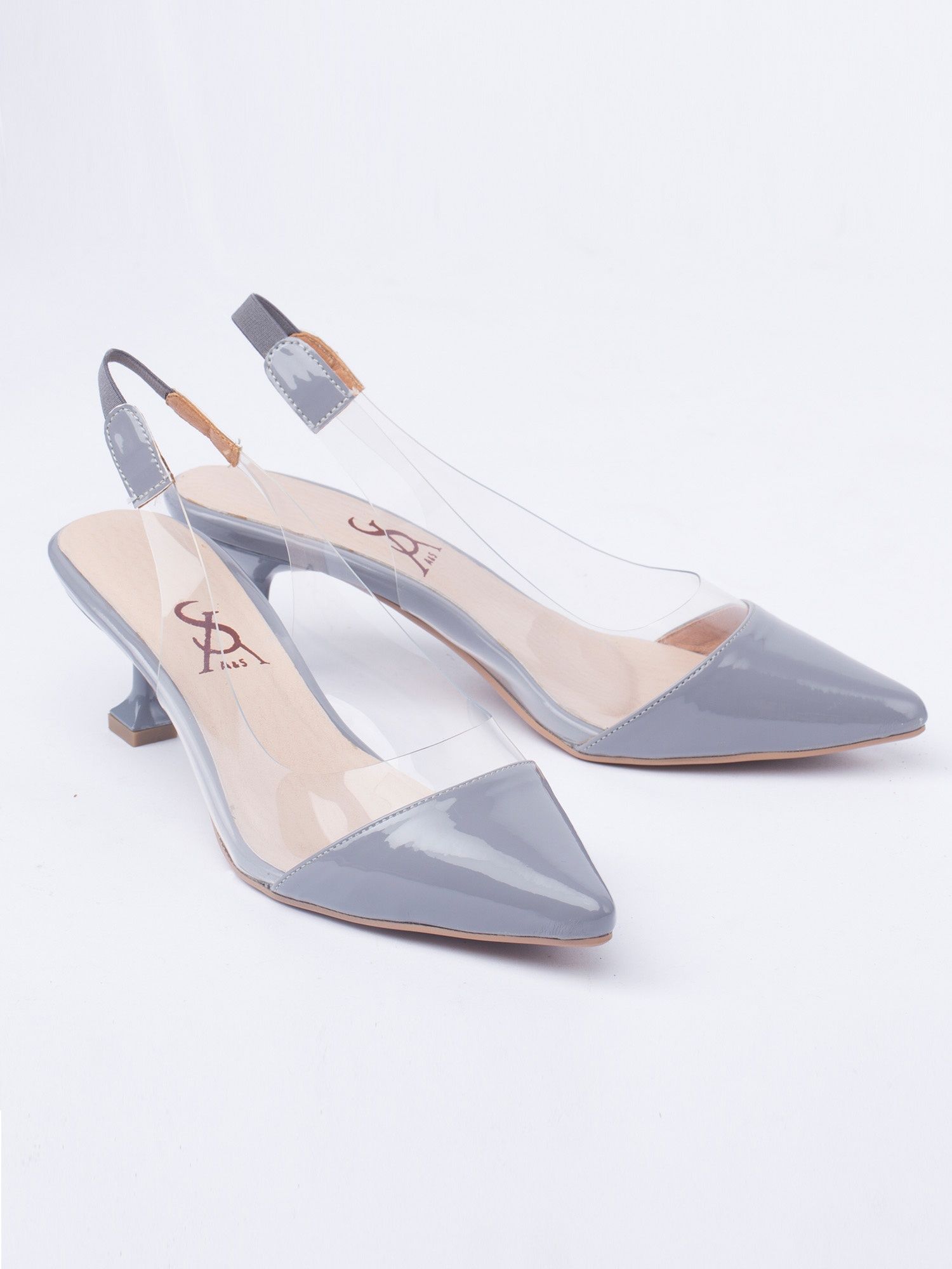 transparent slingback heels