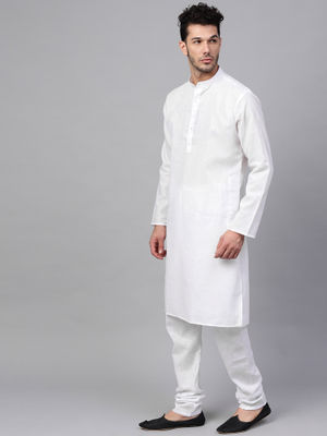 YELLOW Kurta COTTON LINEN Churidar main image 1