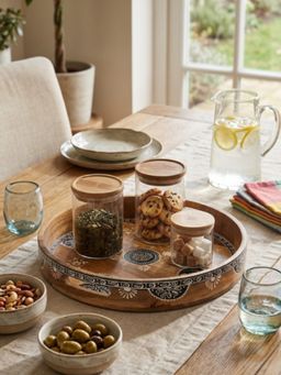 Swadeh - Beige Vintage Vine Tray
