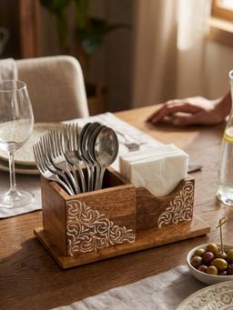 Swadeh - Brown Tripti Vaas Cutlery Stand