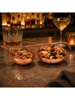 SAGE KONCPT - Rose Gold Branch Nut Bowl