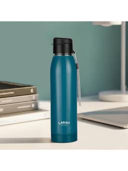 Larah by Borosil - Airo Teal Pu Insulated Stainless Steel Bottle (650ml)