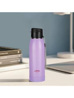 Larah by Borosil - Airo Lavender Pu Insulated Stainless Steel Bottle (550ml)