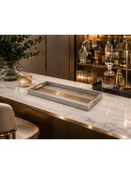 SAGE KONCPT - Silver Rectangle Serving Tray