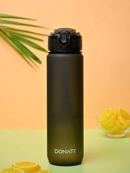 Voncasa - Black Solid Plastic Airtight Bottle (1L)