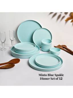 Voncasa - Blue 12 Pieces Melamine Dinner Set