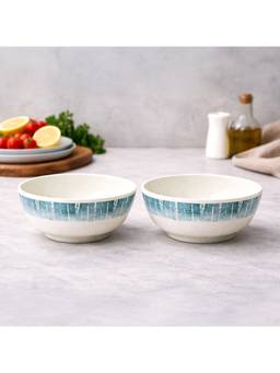 Voncasa - White Melamine Serving Bowls (Pack of 2)