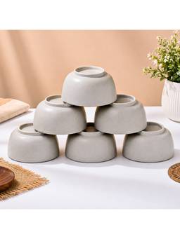Voncasa - Beige Minto Melamine Soup Bowls (Pack of 6)