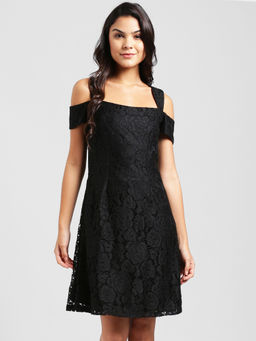 Zink London - Black Patterned Dress