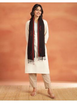 Fabindia - Black Cotton Woven Stole