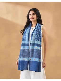 Fabindia - Indigo Cotton Printed Stole