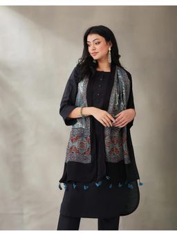 Fabindia - Indigo Viscose Printed Stole