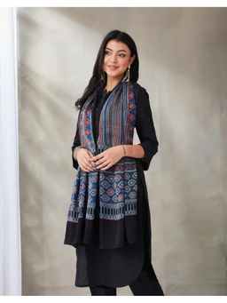 Fabindia - Indigo Viscose Printed Stole