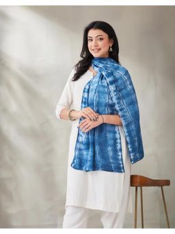 Fabindia - Blue Viscose Tie & Dye Stole
