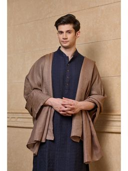 TASVA - Brown Solid-Plain Shawl